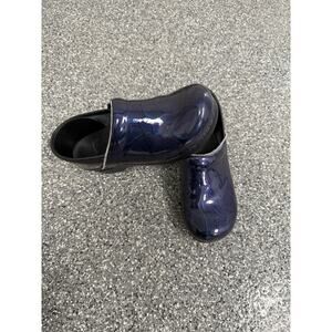 Dansko Women's Purple Blue Patent Leather Clogs US Size 9.5